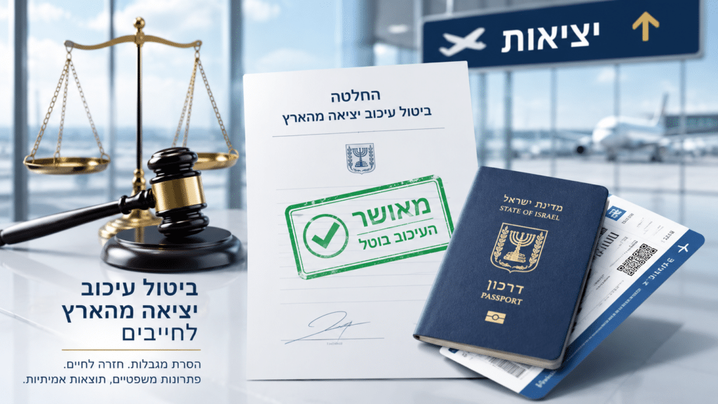 ביטול עיכוב יציאה מהארץ לחייבים