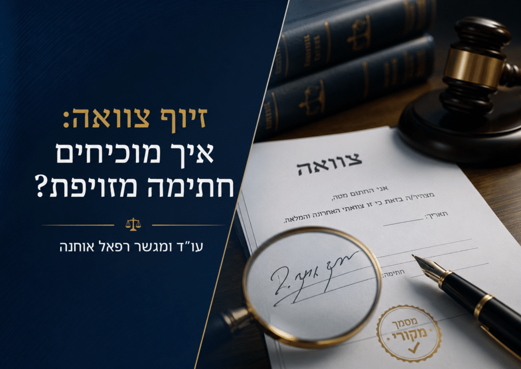 זיוף צוואה ובדיקת חתימת המנוח באמצעות מומחה לכתב יד