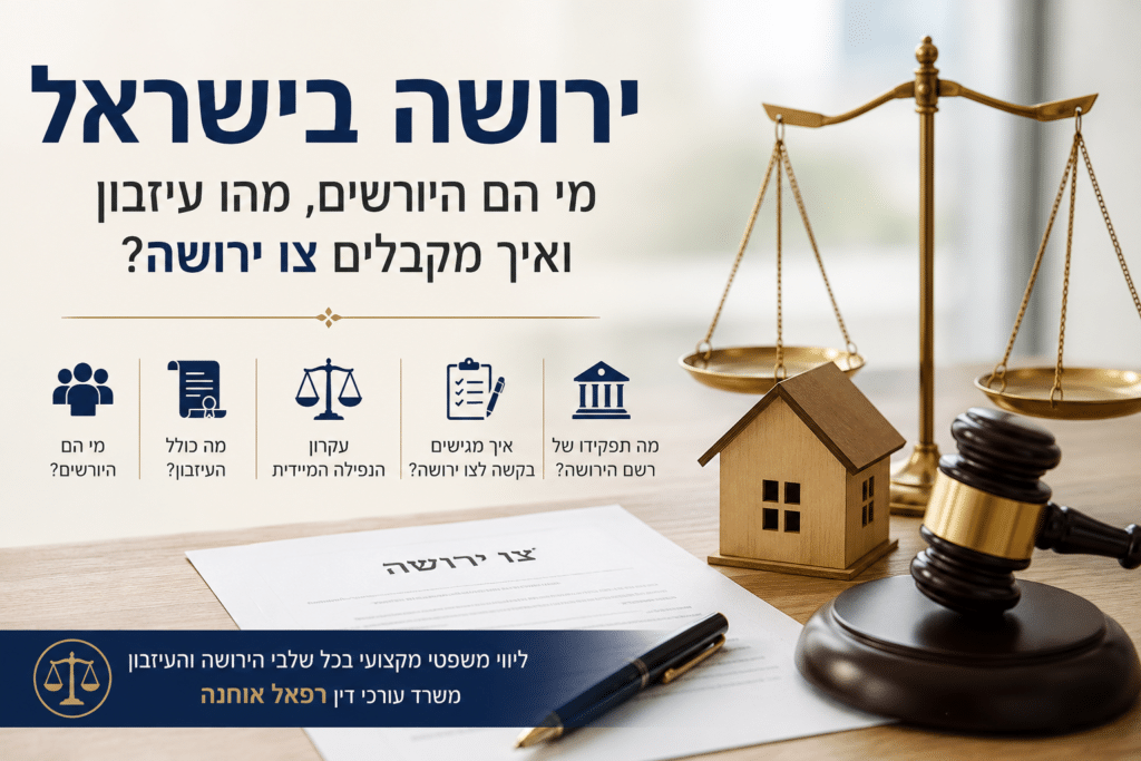 ירושה בישראל – יורשים, עיזבון והליך קבלת צו ירושה